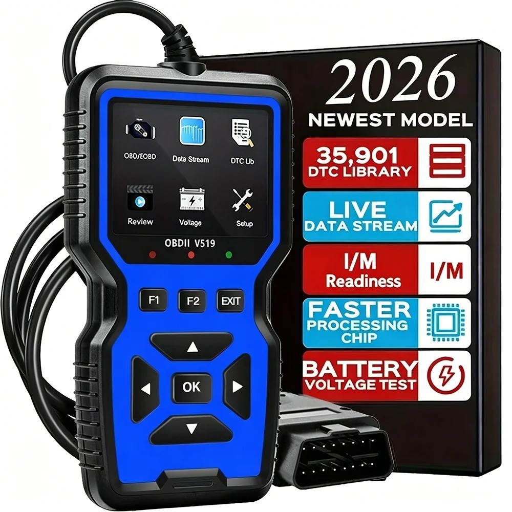 Jexiwe V519 Professional OBD2 Scanner, USB-Powered Diagnostic Tool