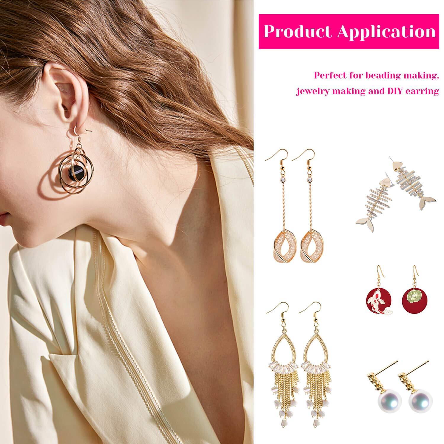 Earring Hooks for Jewelry Making, 2500Pcs Earring Making Supplies kit with Ea...
