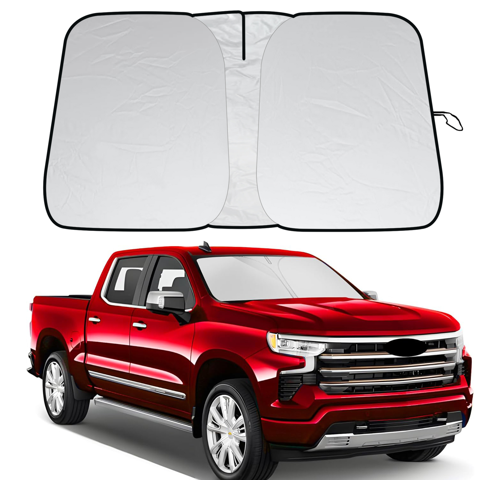 Sun Shade Car Windshield Visor UV Block Cover For 2019-2025 Chevy Silverado