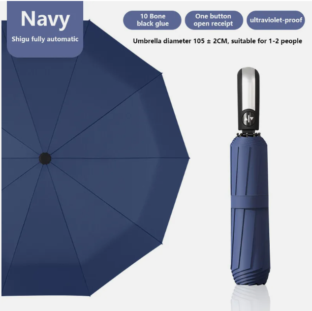Automatic Umbrella Anti-UV Sun/Rain Windproof 3 Folding Compact Umbrella