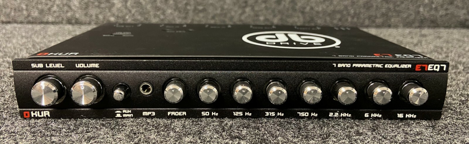 DB DRIVE OKUR E7 EQ7 7-BAND PARAMETRIC EQUALIZER 3 RCA OUTPUTS FRONT/REAR/SUB