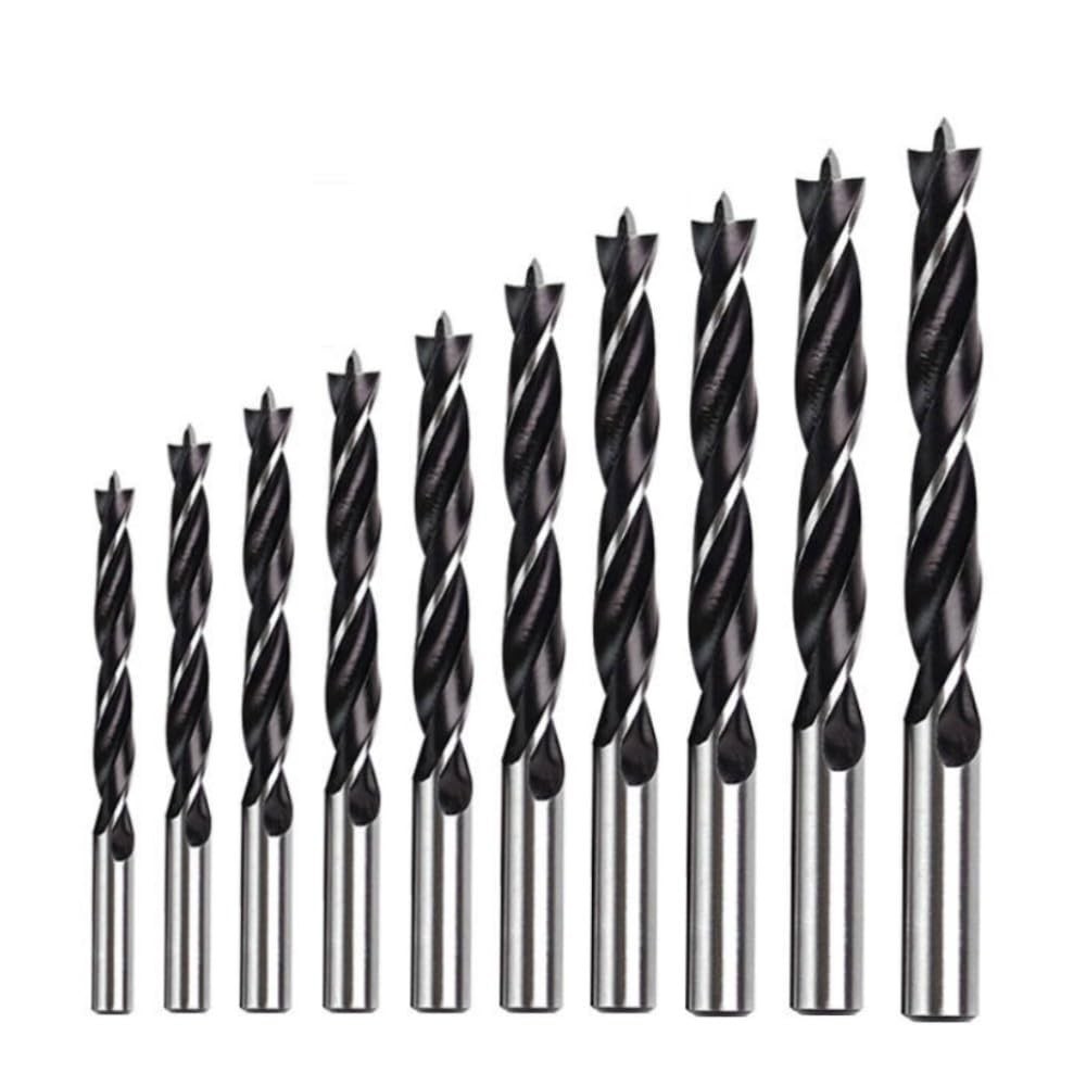 Brad Point Wood Drill Bit Set 11-Piece Perfect for DIY Carpenter Woodworking ...