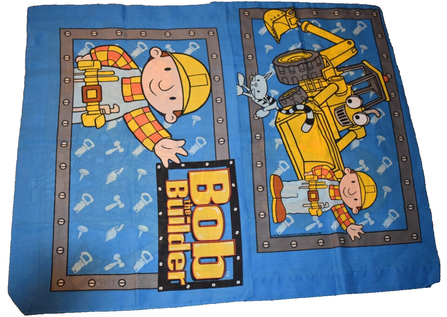 j9 !WOW! 1 Vintage BOB the BUILDER reversible Pillow Case {Fabric}