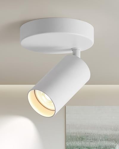 Ceiling Spotlight Indoor Adjustable 1-Light Track Lighting with Flexibly White