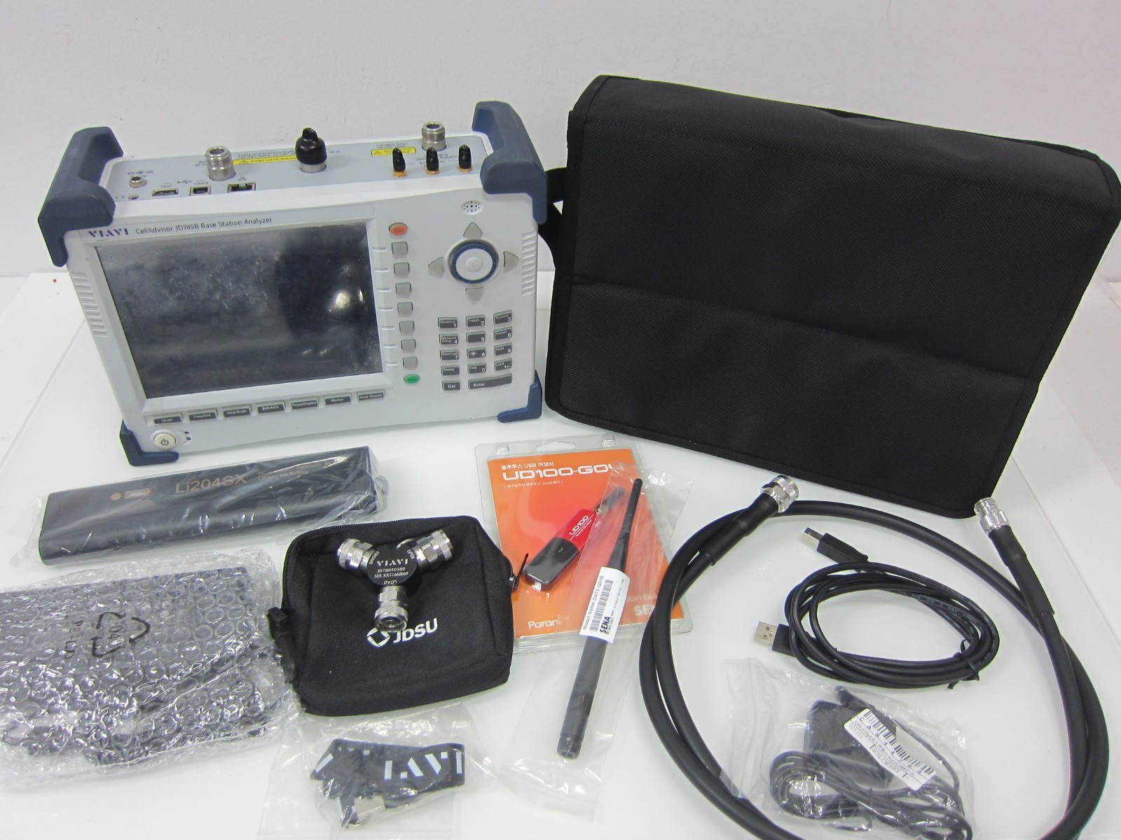 VIAVI  JD745B Base Station Analyzer,4GHz,SA,SG,CAA,w/Cal Kit+dipole antenna