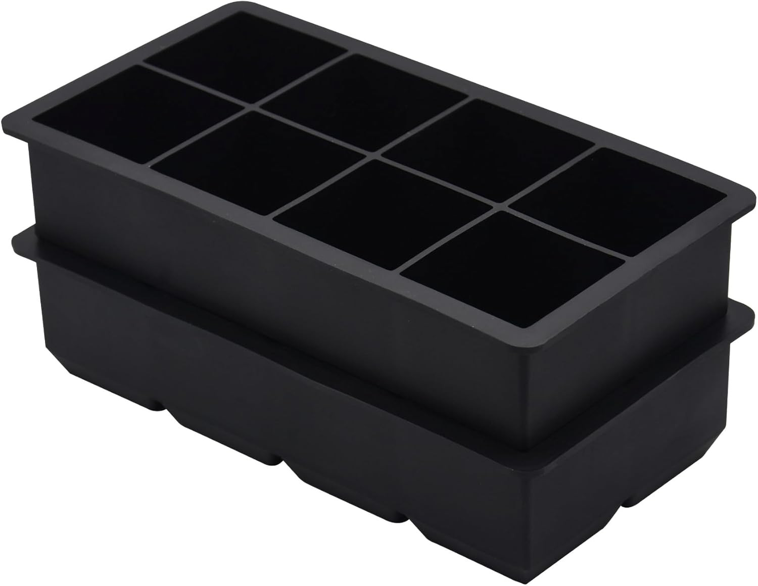 Bangp Large Ice Cube Tray for Whiskey,2 Pack Stackable Big Ice Cube Molds Make 1