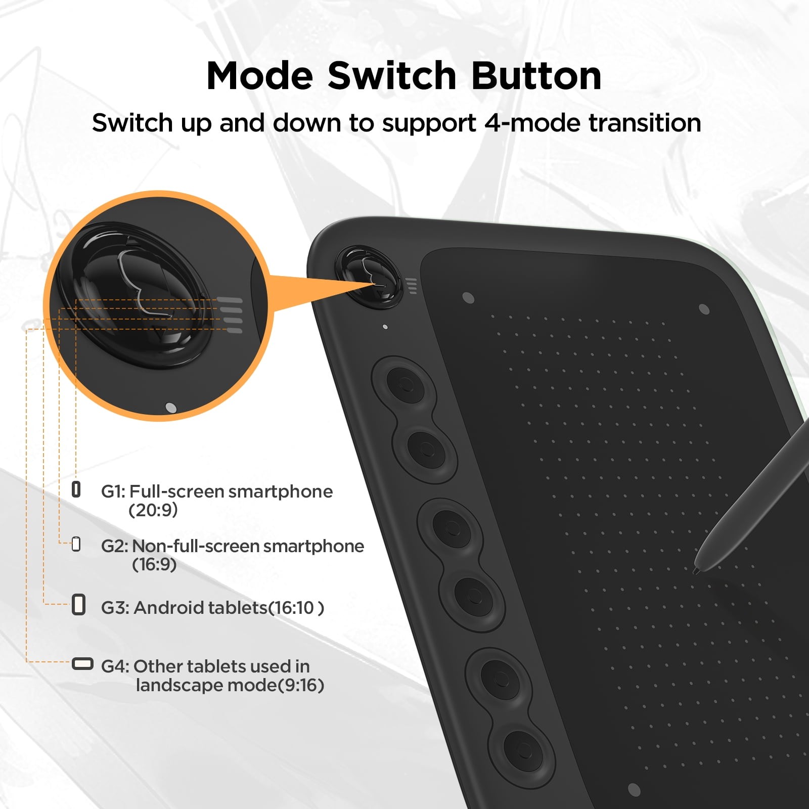 UGEE Graphics Drawing Tablet, Q6, 6.3in Active Area, 8192 Pressure Sensitivity,