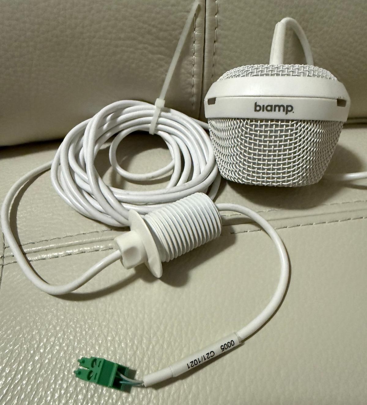 ORIGINAL Biamp Devio DCM-1 Beamtracking Pendant Microphone (White) **EXCELLENT**