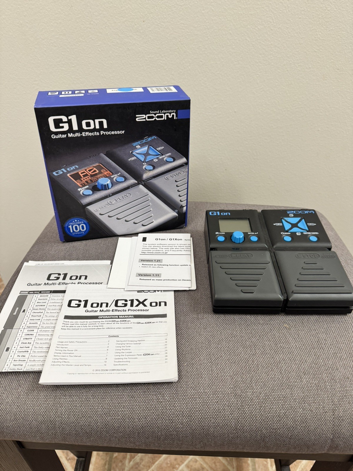 ZOOM G1ON Electric Guitar Effects Pedal Multi-Effects Pedal Tested Working