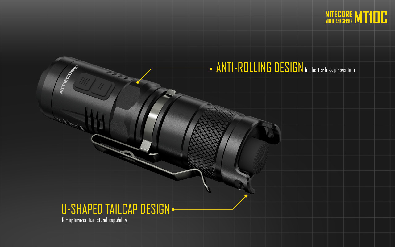 NITECORE MT10C 920lm Tactical Red & White Flashlight with Rechargeable Battery