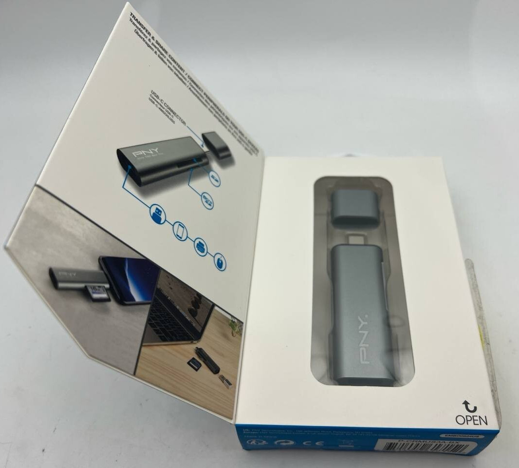 PNY USB-C Micro SD Card Reader Adapter High Speed Universal Compatibility OTG