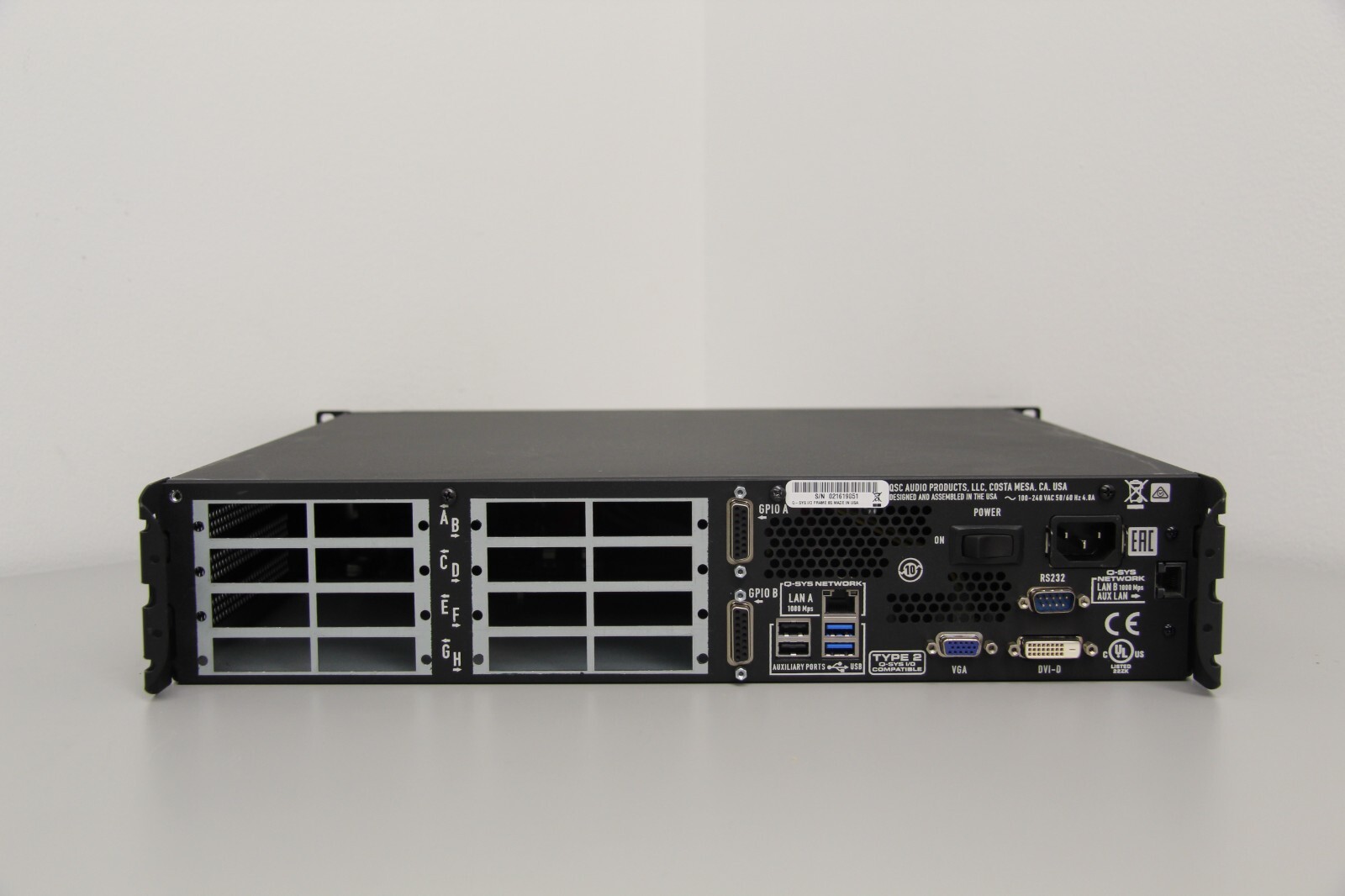 QSC Q-SYS I/O Frame 8s Integrated System Platform Shell No Cards
