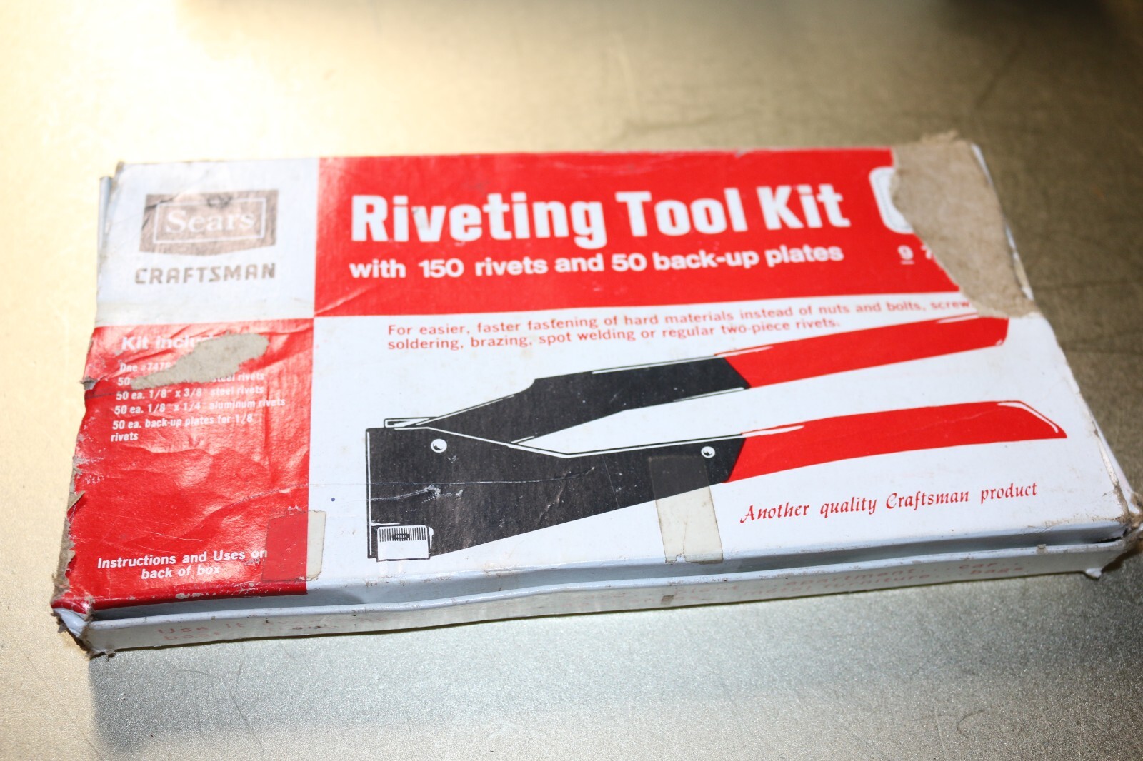 Sears Craftsman Riveting Tool Kit complete w/ rivets GORGEOUS CONDITION