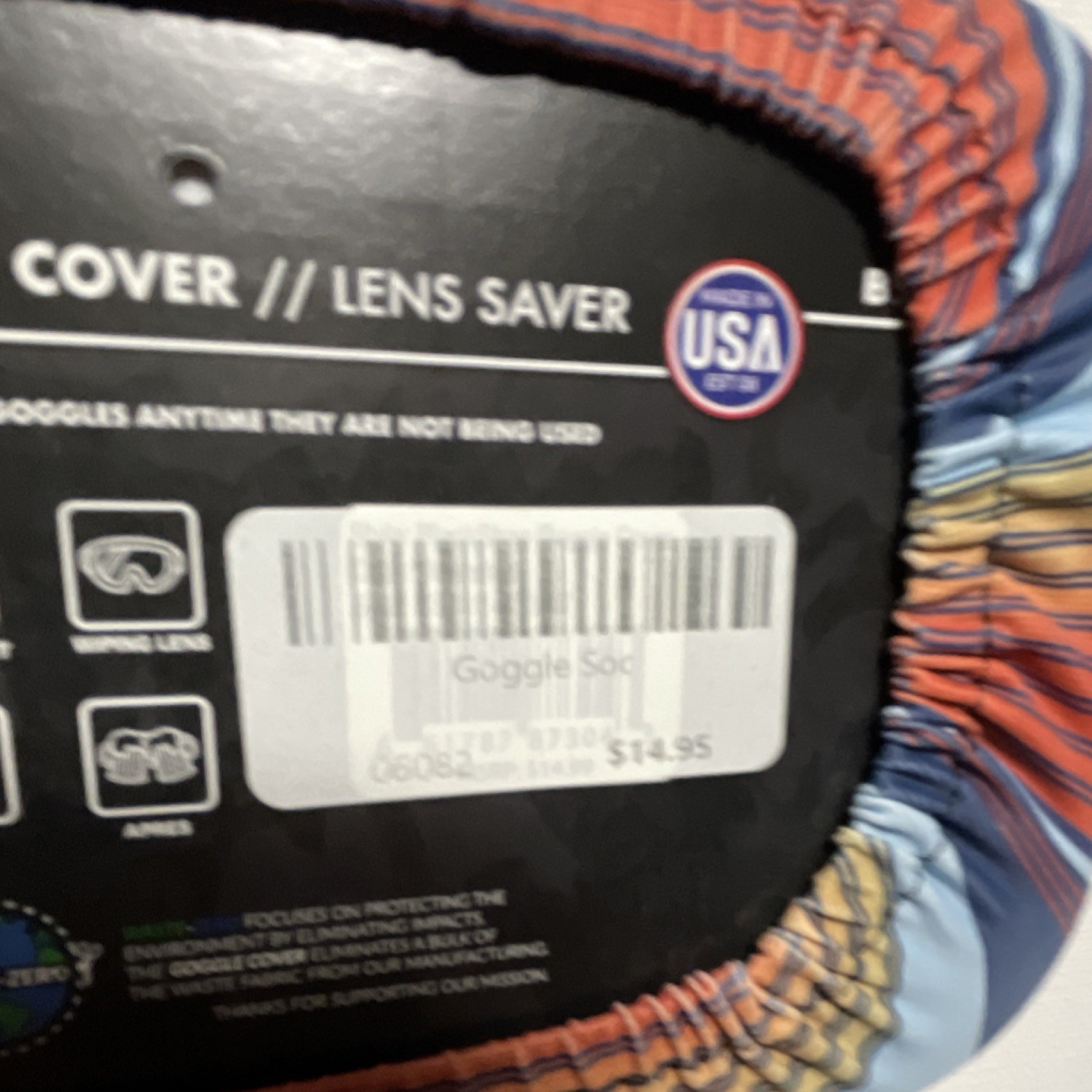BlackStrap Reusable Goggle Cover Multicolor Snowboarding 06082