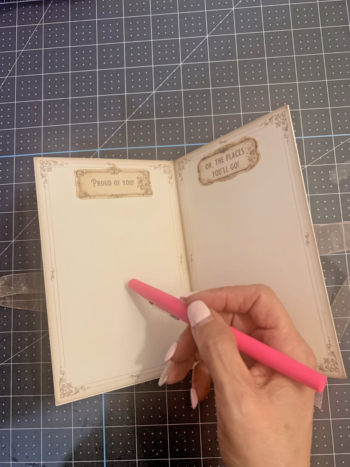 Handmade Graduation Journal Book | Shabby Chic Memory Book | Ephemera, Pockets.