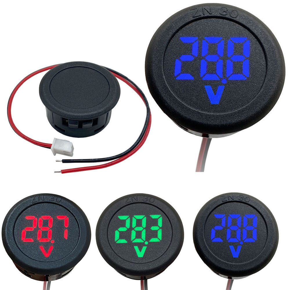 DC4V-100V Car Voltage Meter Digital Display LED Dual Line Panel Voltage Meter