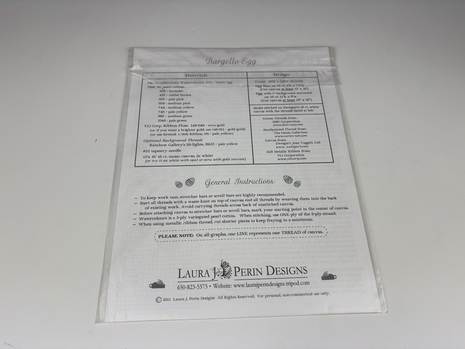 Laura J Perin Design Sampler Collection Bargello Egg Needlepoint Pattern 2S