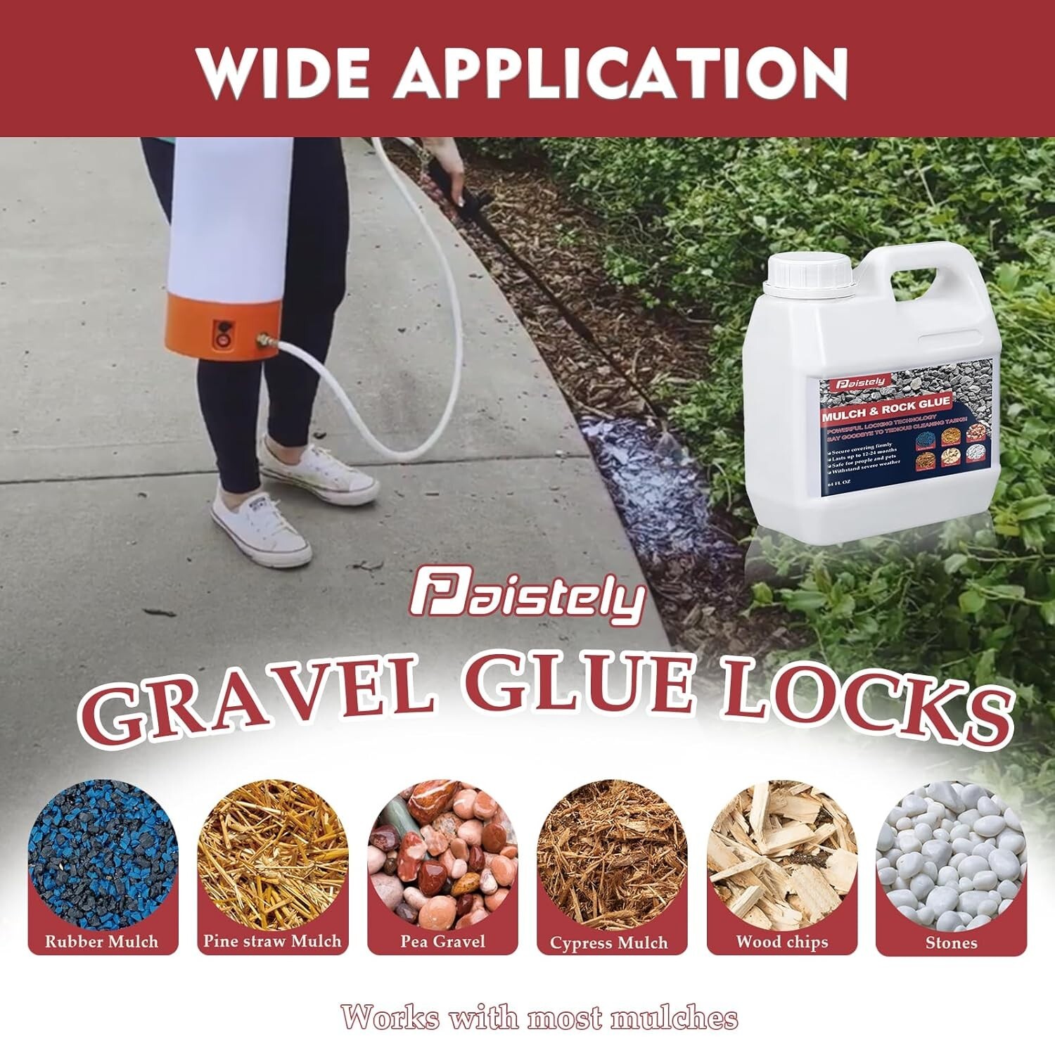 Mulch Glue, Gravel Glue, Mulch Glue for Landscaping, Concentrate Rock Glue for