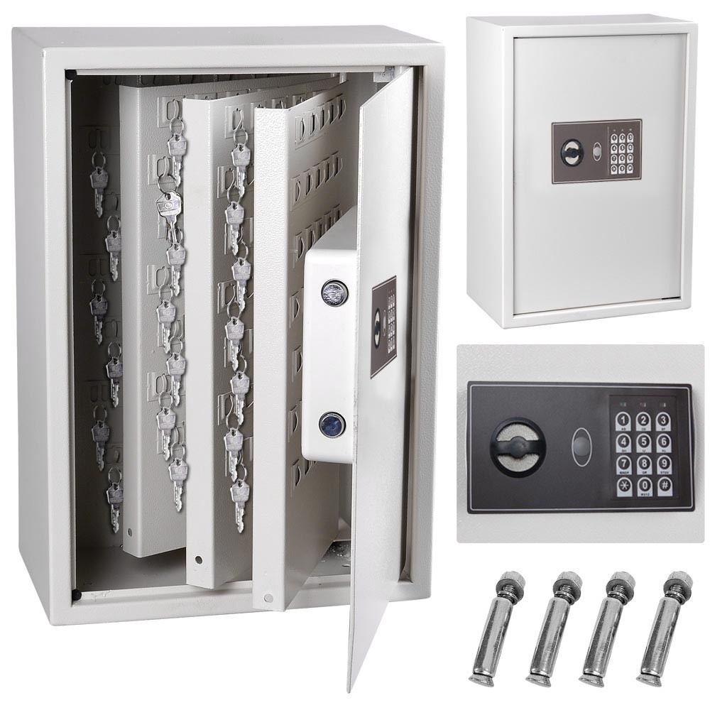 245 Hook Key Cabinet with Digital Lock Wall Mounted Safe Security Storage Box