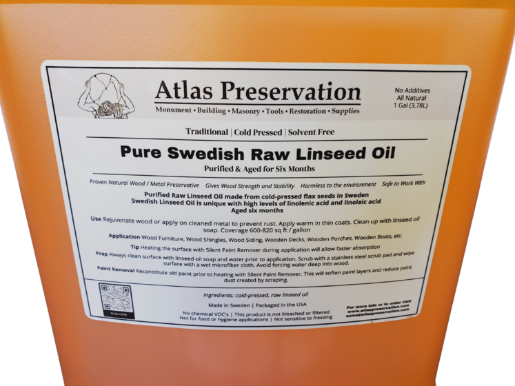 Pure Swedish Raw Linseed Oil - 1 Quart