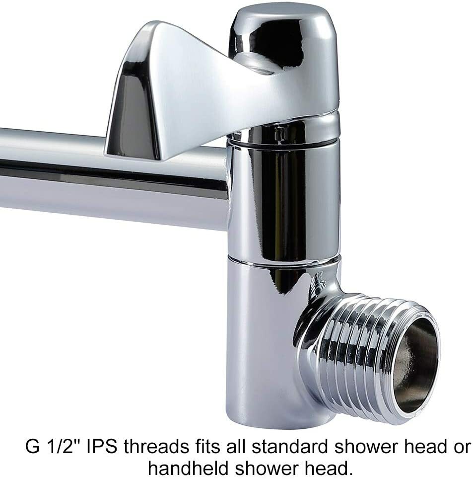 11" Solid Brass Shower Head Extension Arm with Lock Joints Adjustable Height