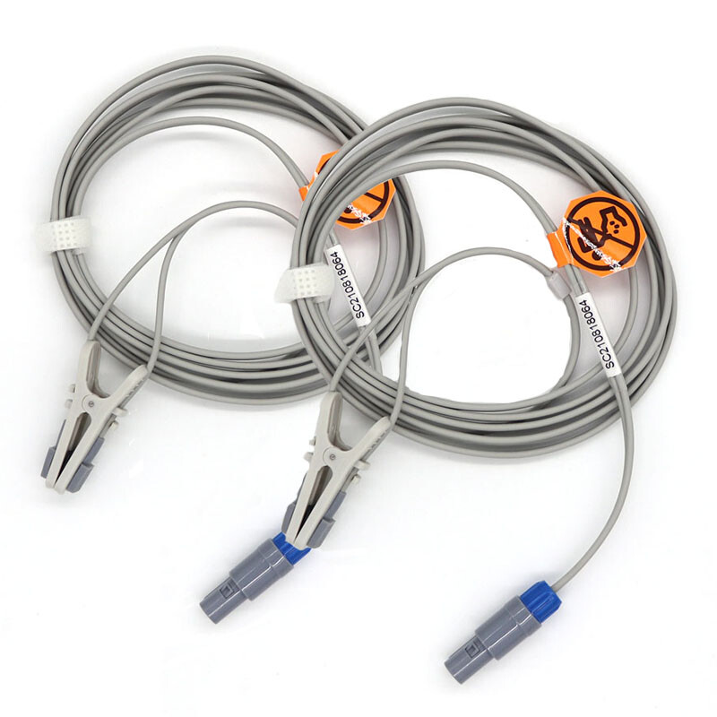 2pc,5pin fitfor CONTEC Adult Ear Clip/Pet Clip Probe Spo2 Sensor CMS60C Reusable