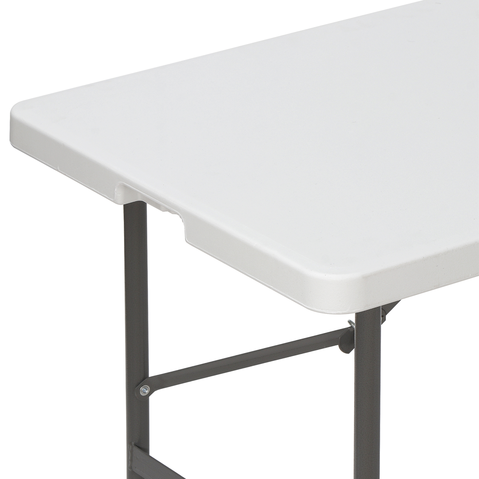 4" Plastic Indoor Outdoor Picnic Party Portable Folding Table Camp Dining White