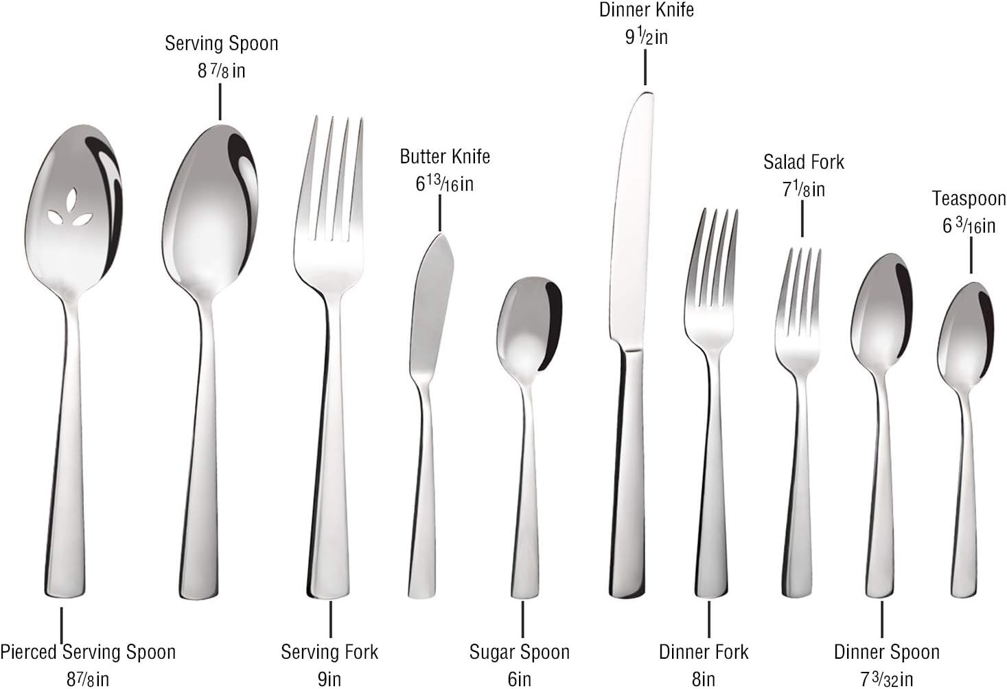 45-Piece Flatware Sets Silverware Set for 8 Durable Stainless Steel Tableware