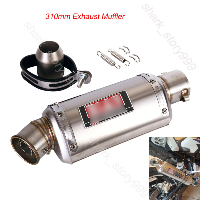 310mm Motorcycle Exhaust Tail Pipe 51mm Muffler Silecner with DB Killer Baffle