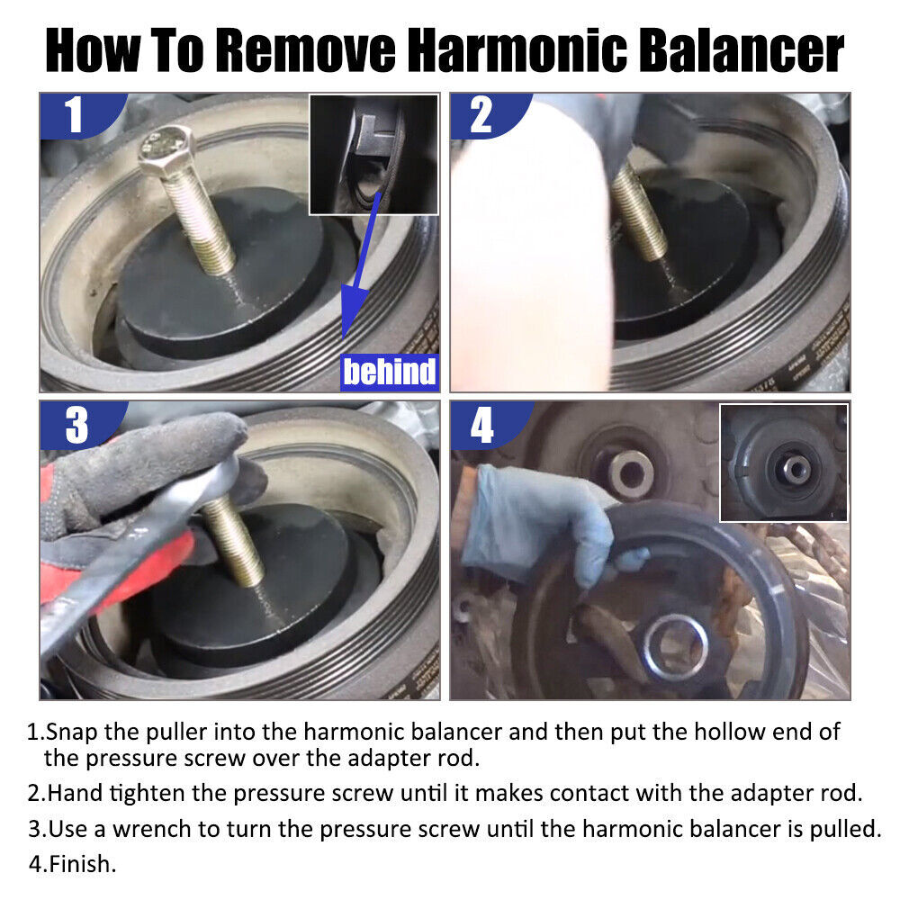 Harmonic Balancer Puller Crank Pulley Puller For GM Dodge Jeep Chrysler 25264