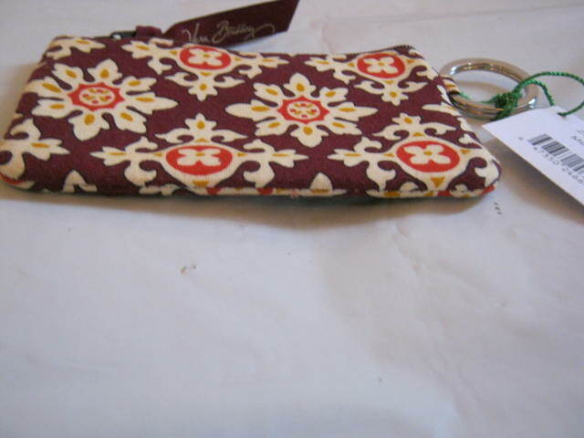 Vera Bradley Medallion ZIP ID Case w/ Key Ring 3 x 5 NWT