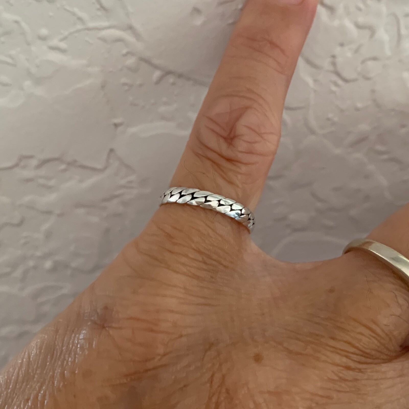 Sterling Silver Intricate Link Toe Ring, Silver Rings, Chain Links, Silver Band