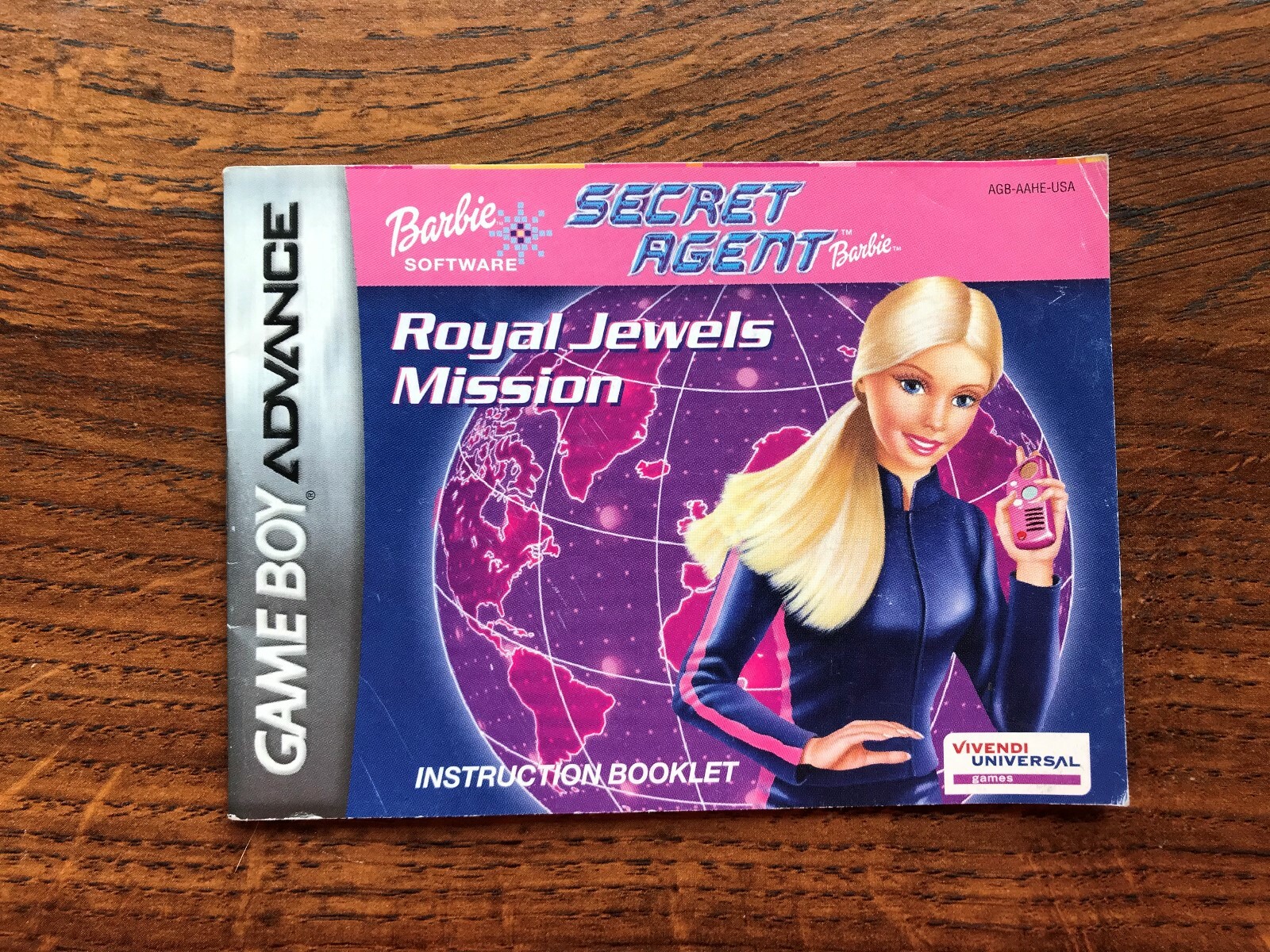 Barbie Secret Agent Royal Jewels Mission Gameboy Advance Instruction Manual Only