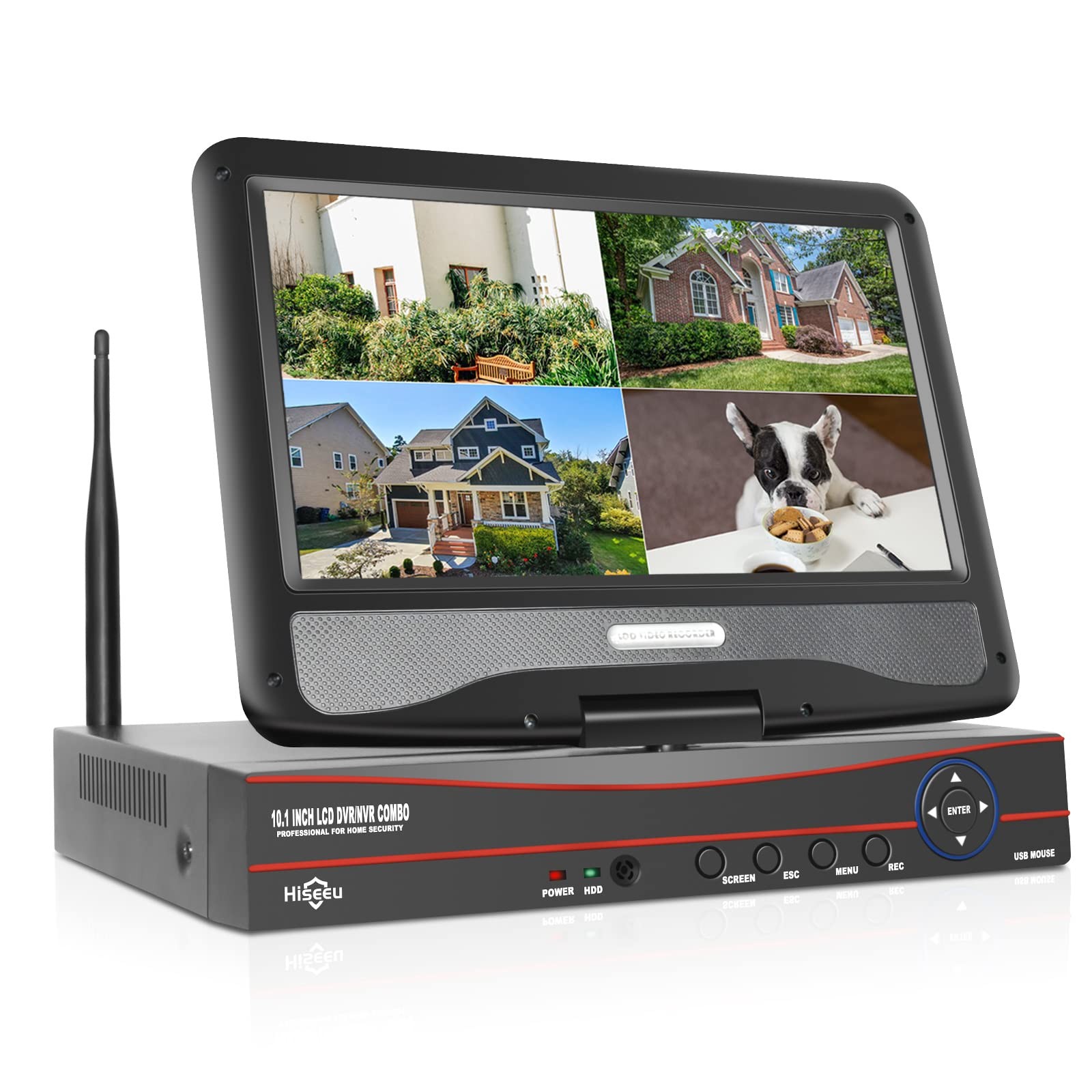【No HDD】 10'' LCD Wireless WiFi NVR 10 Channels Network 10inch nvr monitor