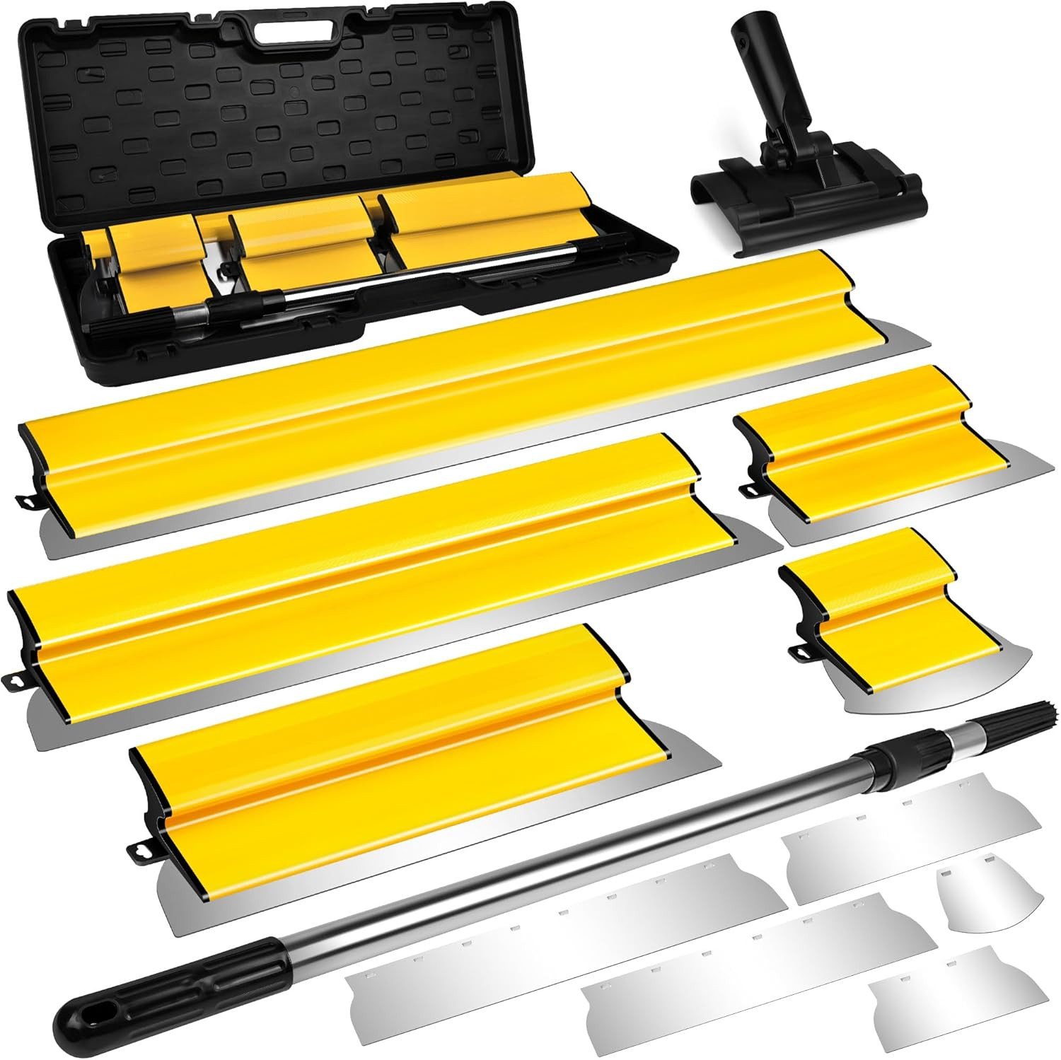 Drywall Skimming Blade Set with Replaceable Blades – 5 Stainless Steel Blades (1