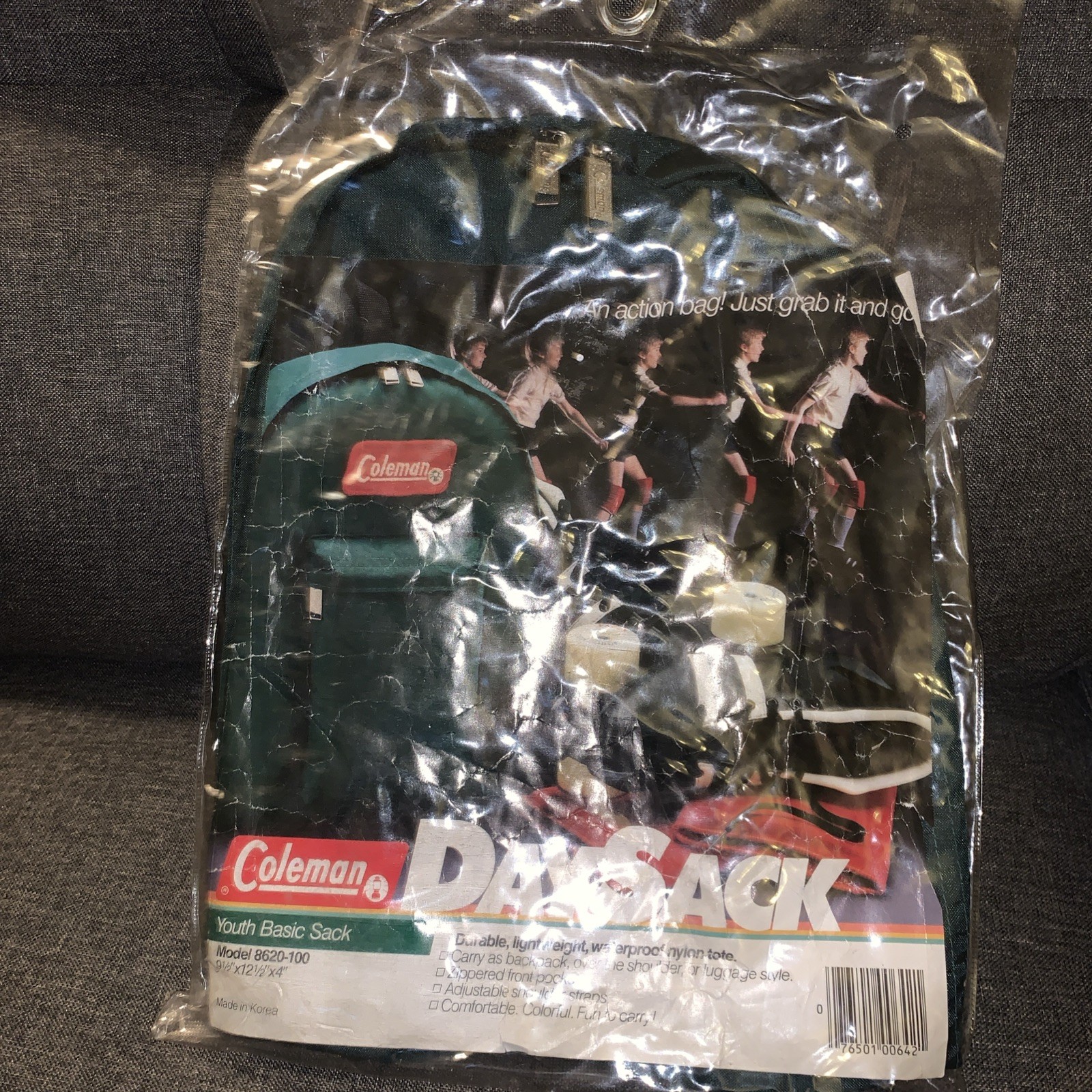 Vintage Coleman Small Youth DaySack Backpack ~ NEW Sealed ~ Forest ~ 9.5x12.5x4
