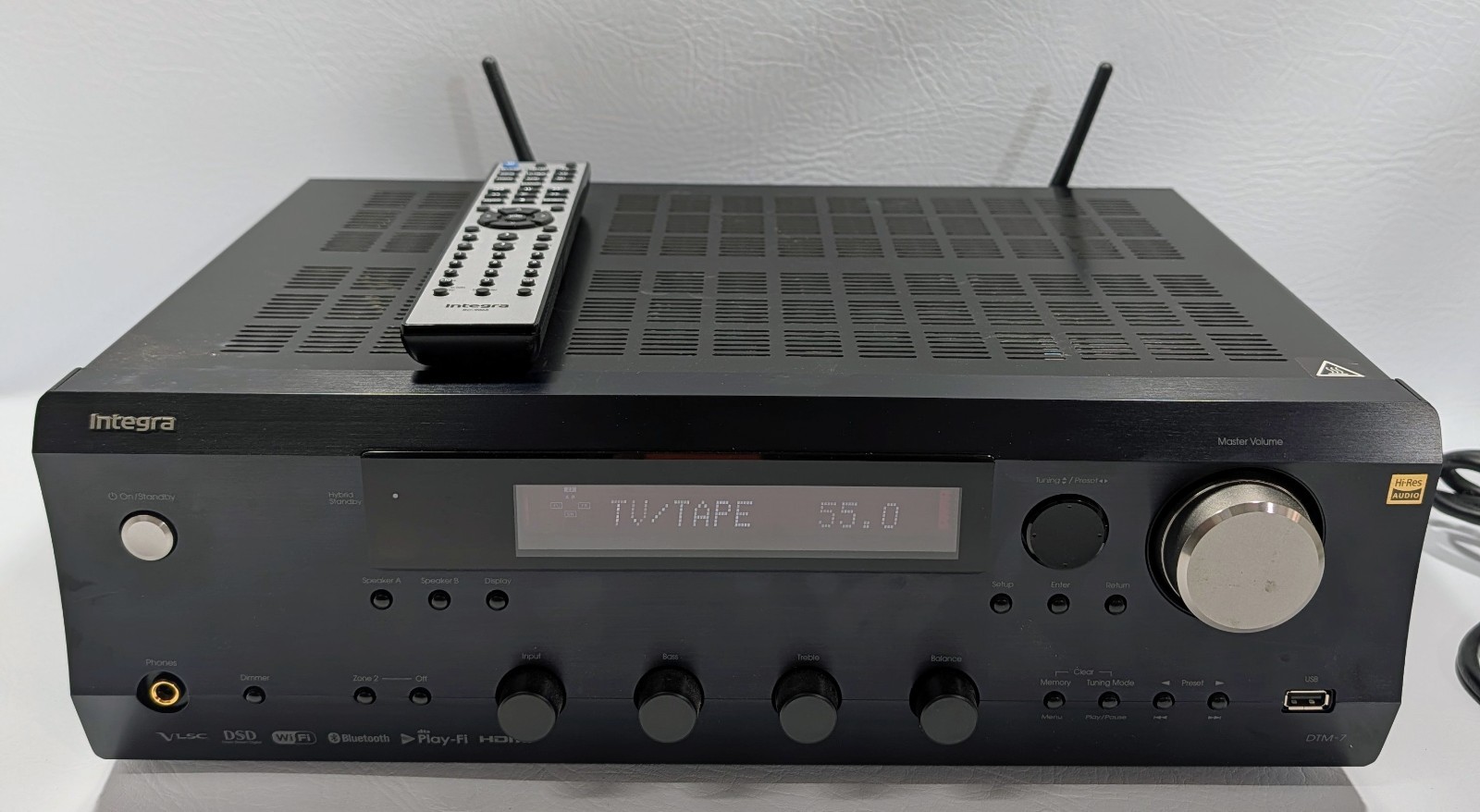 Integra DTM-7 2-Channel Network Stereo Receiver AM/FM Tuner Hi-Res Bundle