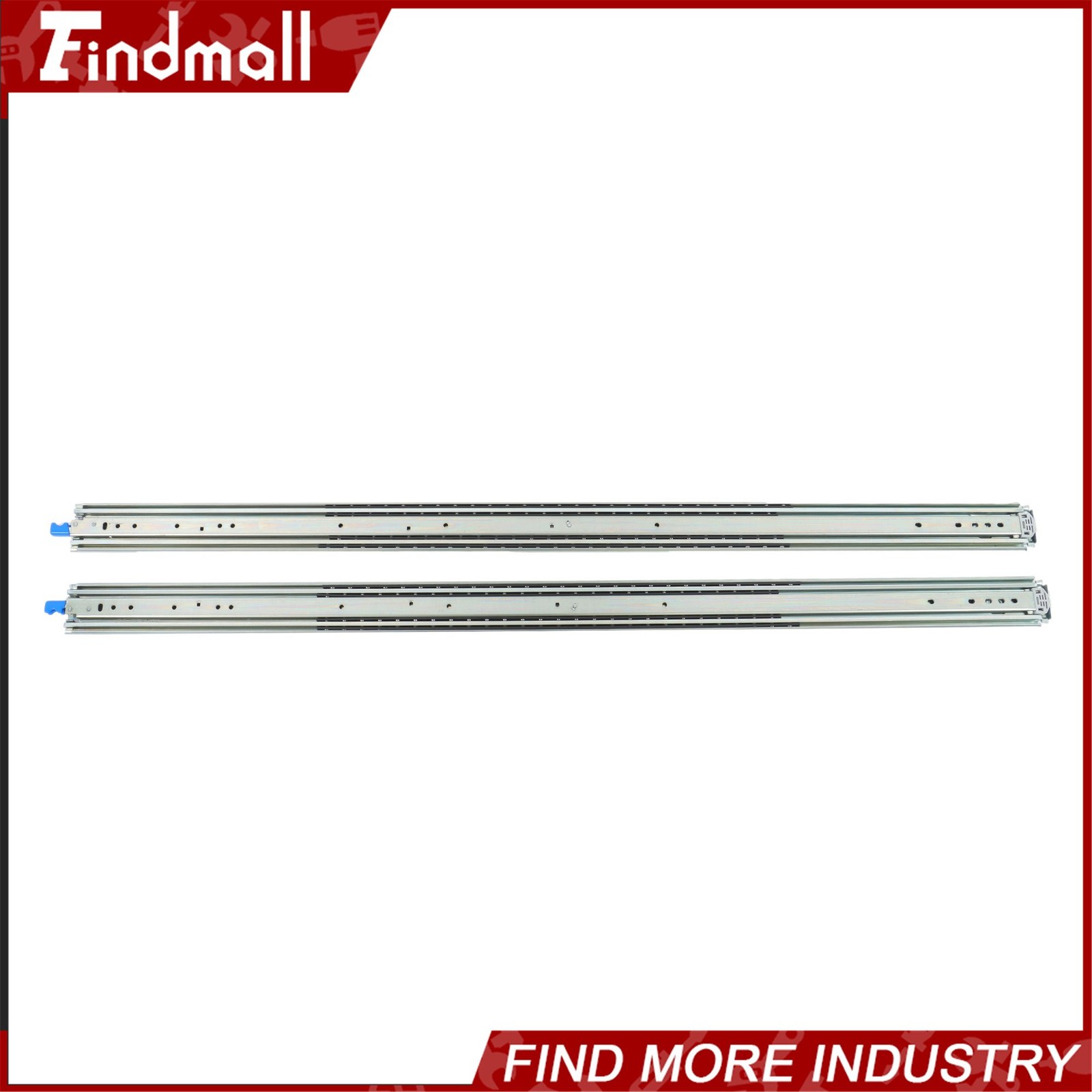 Findmall Heavy Duty 56" Drawer Slides w/Lock 500lb - Full Extension Ball Bearing