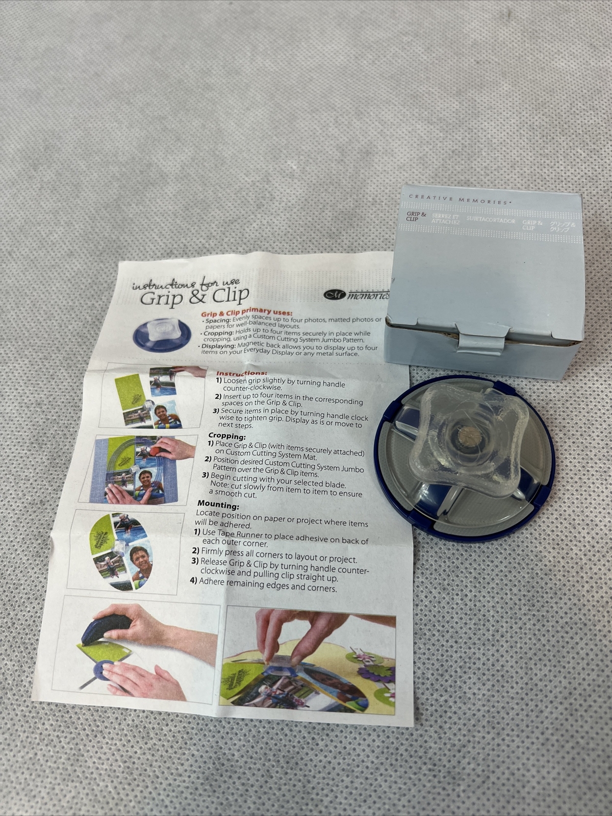 Creative Memories Scrapbooking Grip & Clip Tool Cropping Crafts New