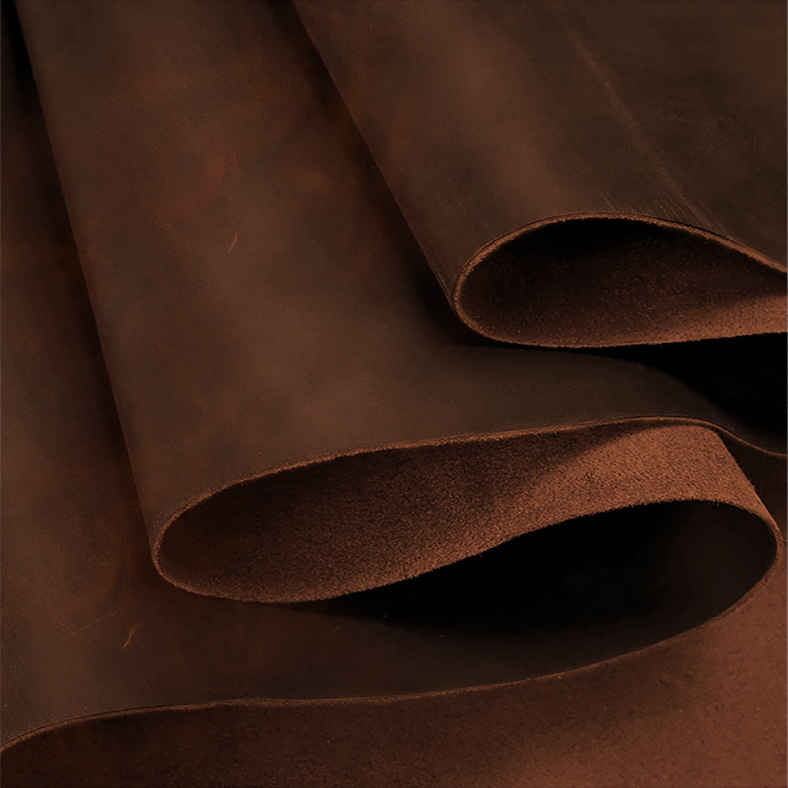 European Leather Work 9-10 oz. (3.6-4mm) Oil-Tanned Leather Scraps Bourbon Brown