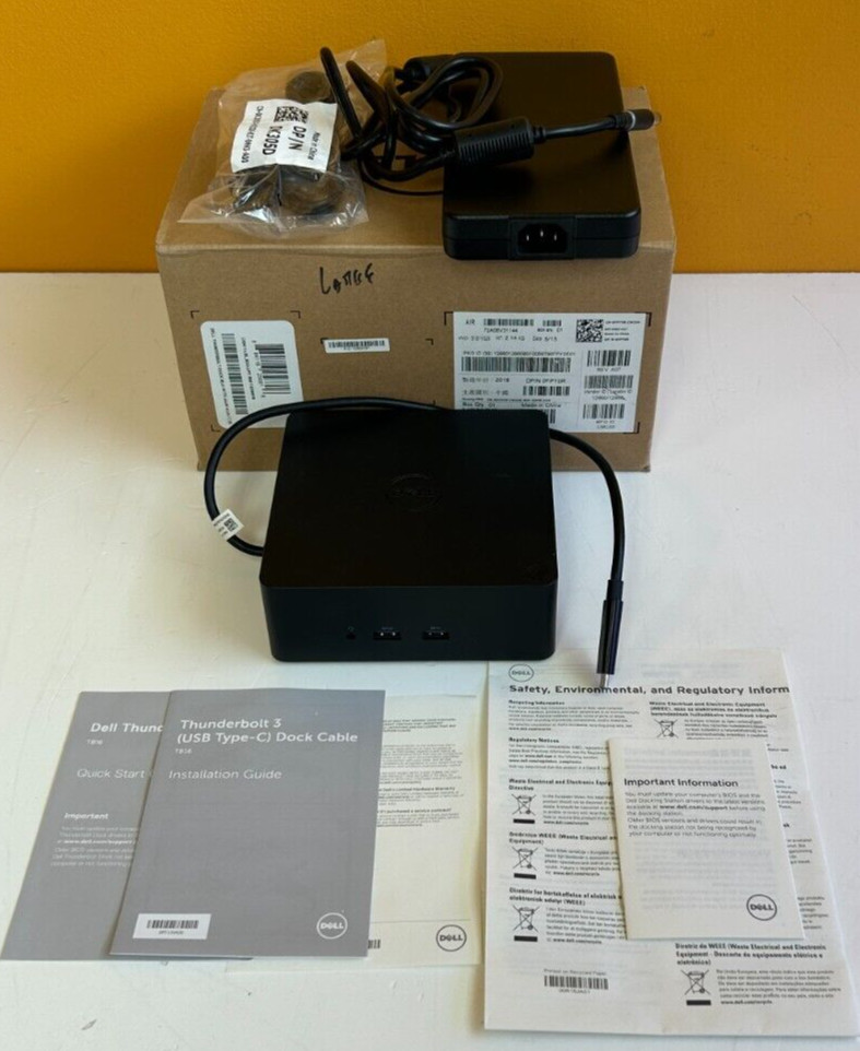 Dell 0FPY0R Supports 3 Displays, 7.4 mm DC-IN Input, TB16 Thunderbolt Dock. New!