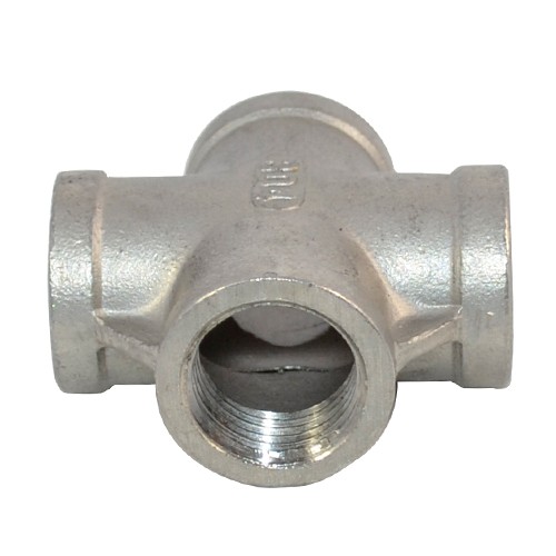 1/2"-2“ NPT 4 Way Female Threaded Cross Coupling SS304 Pipe Fittings connector