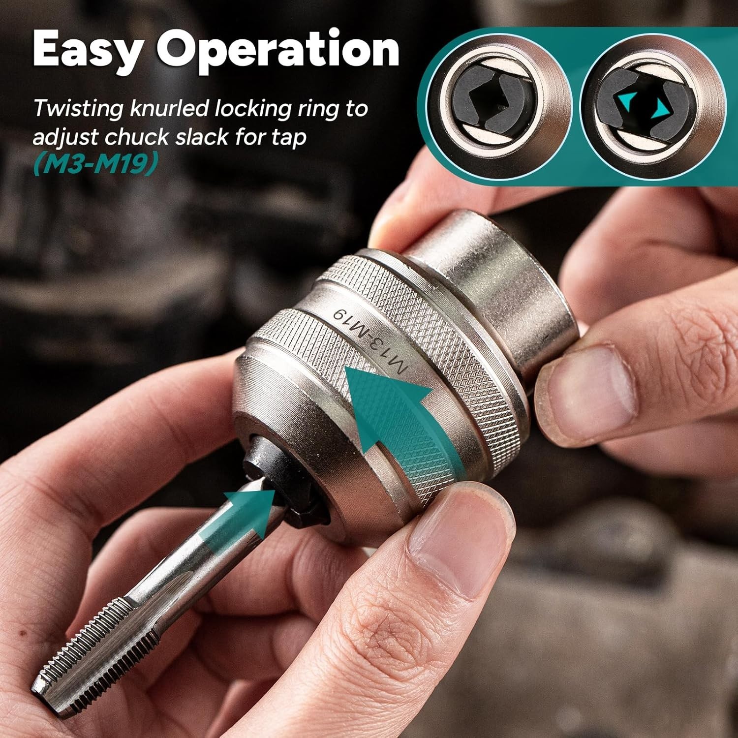 6 Pcs Adjustable Tap Sockets Tap Socket Set 1/4" 3/8" 1/2" Tap Holder Tool New