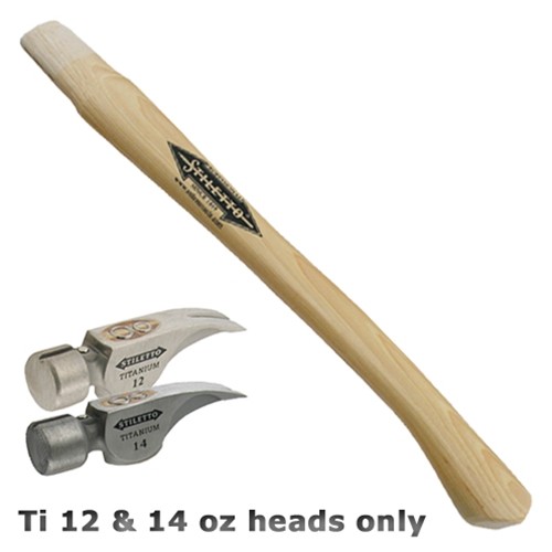 Stiletto STLHDL-C 18" Curved American Hickory Reverse Axe-Eye Replacement Handle