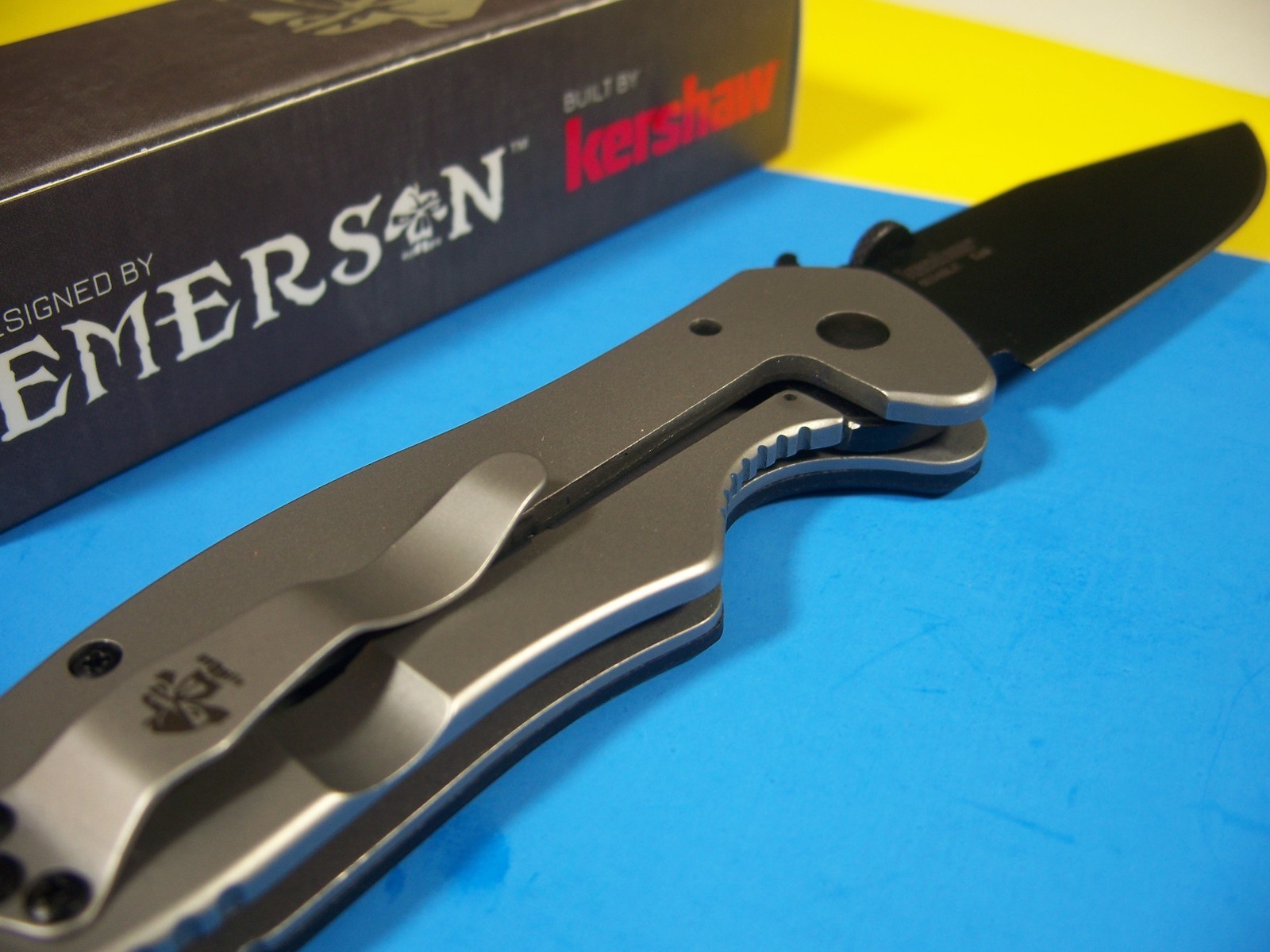 KERSHAW EMERSON - CQC-6K Black G-10 instant-opening wave Knife KAI 6034BLK