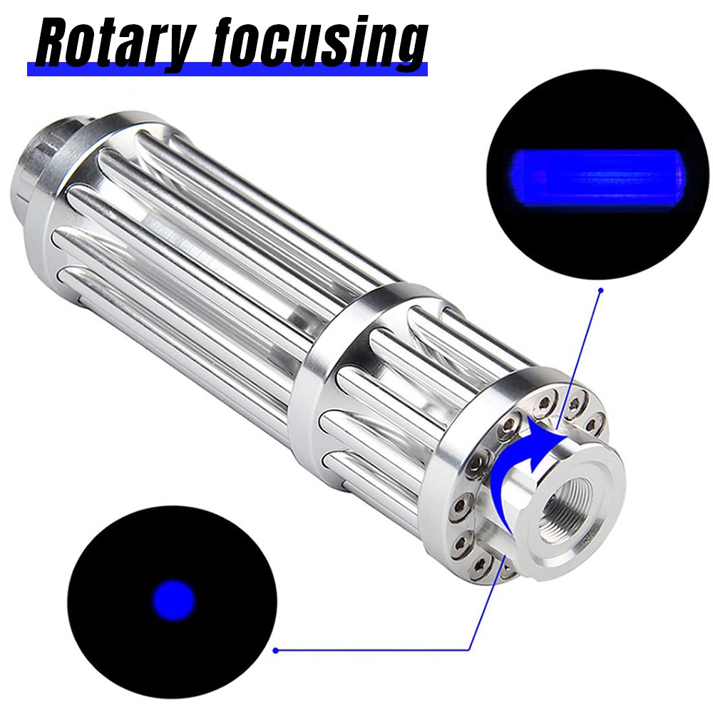 Blue Burning Laser Pointer 450-n-m Adjustable Visible Beam Dot Light