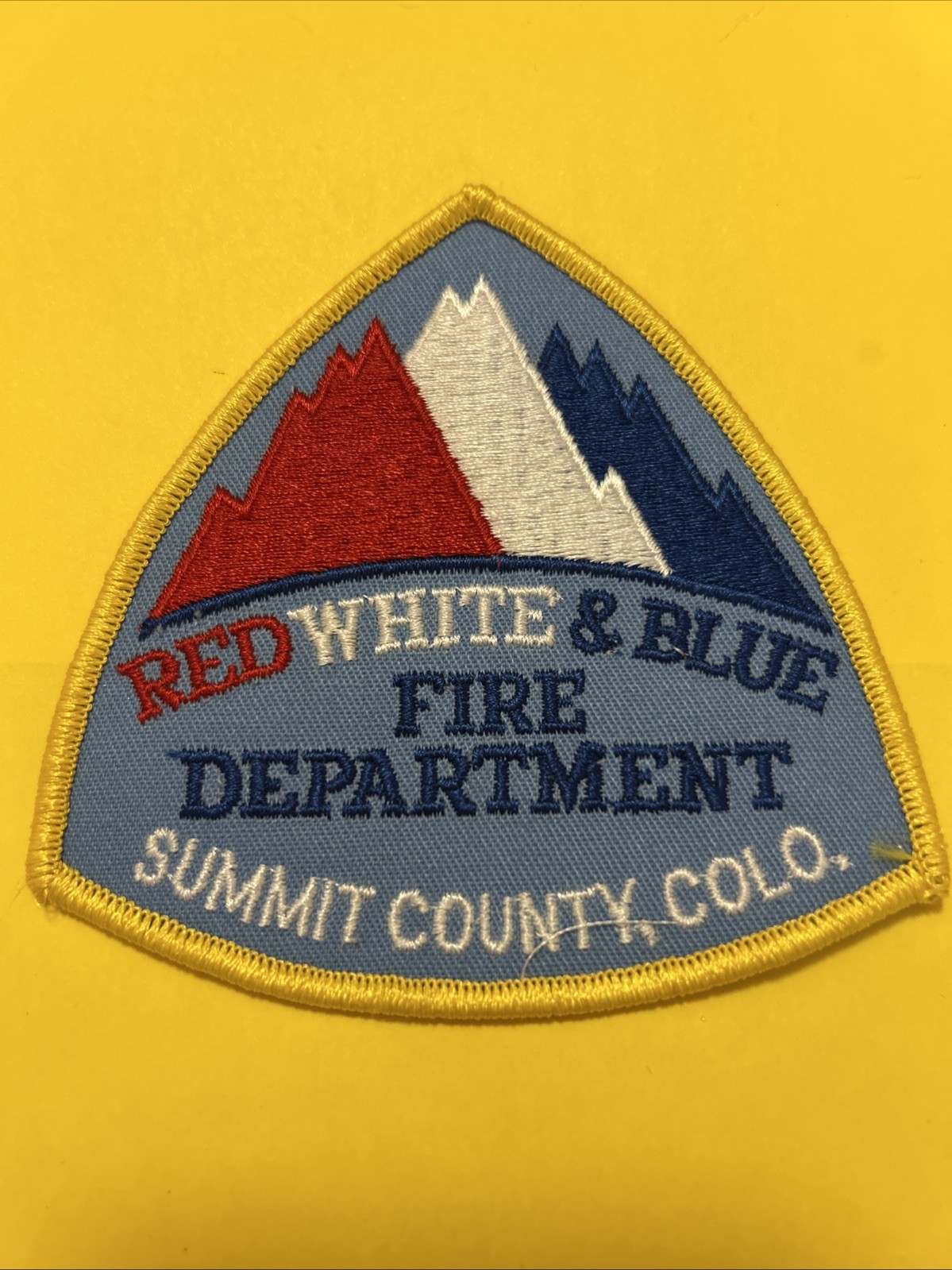 Vintage Fire Department Station Red White Blue Summit Cnty CO Patch Firefighter