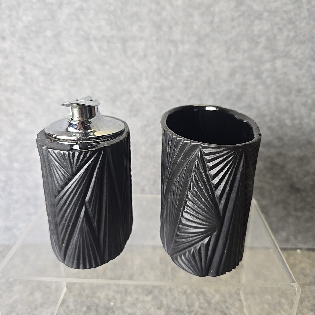 Rosenthal Porcelaine Noire Lighter and Container