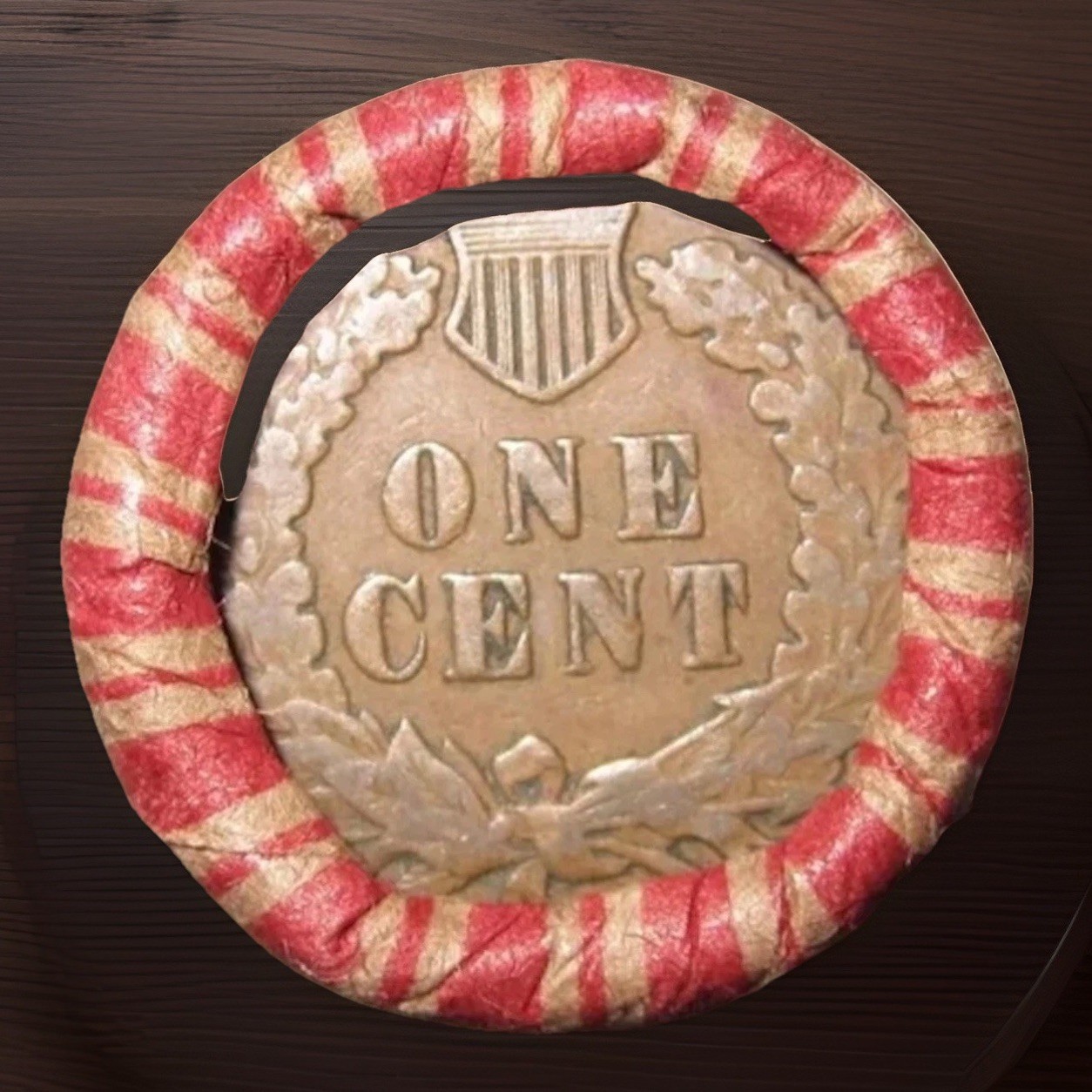 Sealed Wheat Penny Roll W/ Indian Head Tails On BOTH ENDS! Wheat/Indian Cents