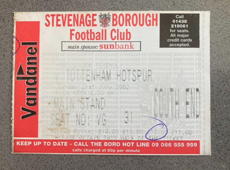 Stevenage Borough v Tottenham Hotspur 2002-03